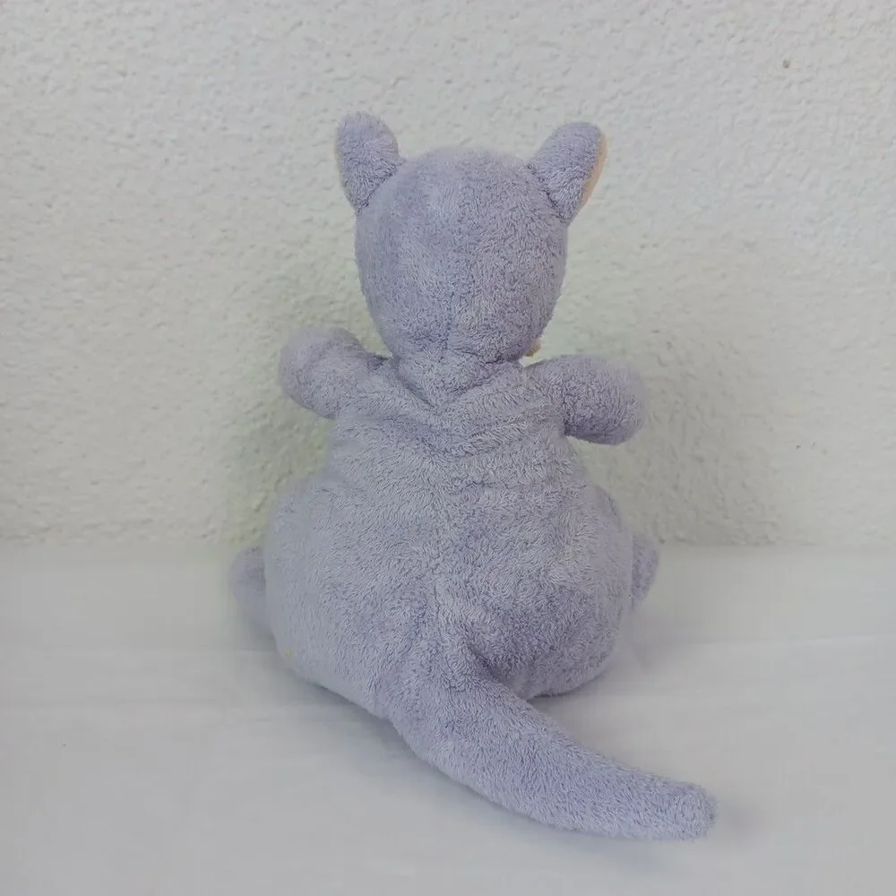 Baby Vintage Carter's John Lennon Purple Kangaroo & Joey Plush Rattle Toy